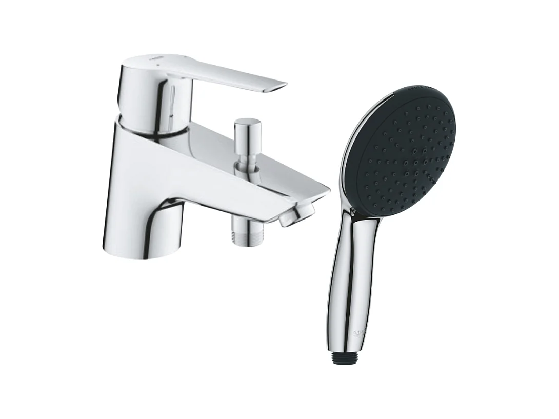 Mitigeur bain douche monotrou GROHE Start 2021 Quickfix + Douchette 2 jets GROHE Vitalio Start 110