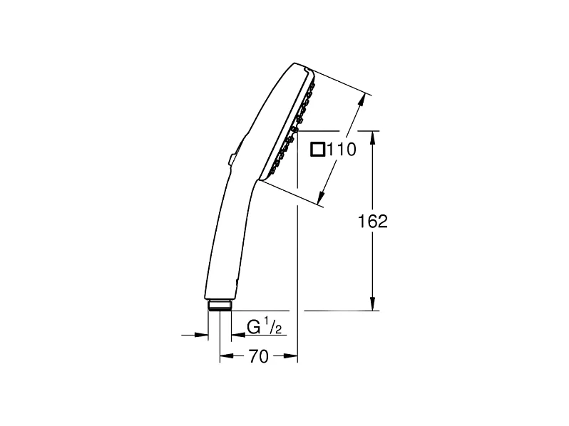 Mitigeur bain douche monotrou GROHE Start 2021 Quickfix + Douchette 2 jets GROHE Vitalio Start 110