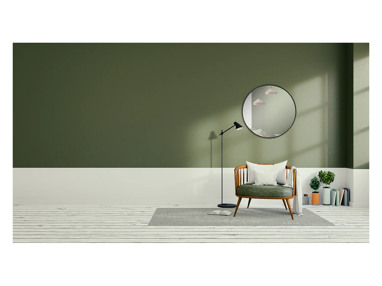 Miroir rond contours fins 80x80cm