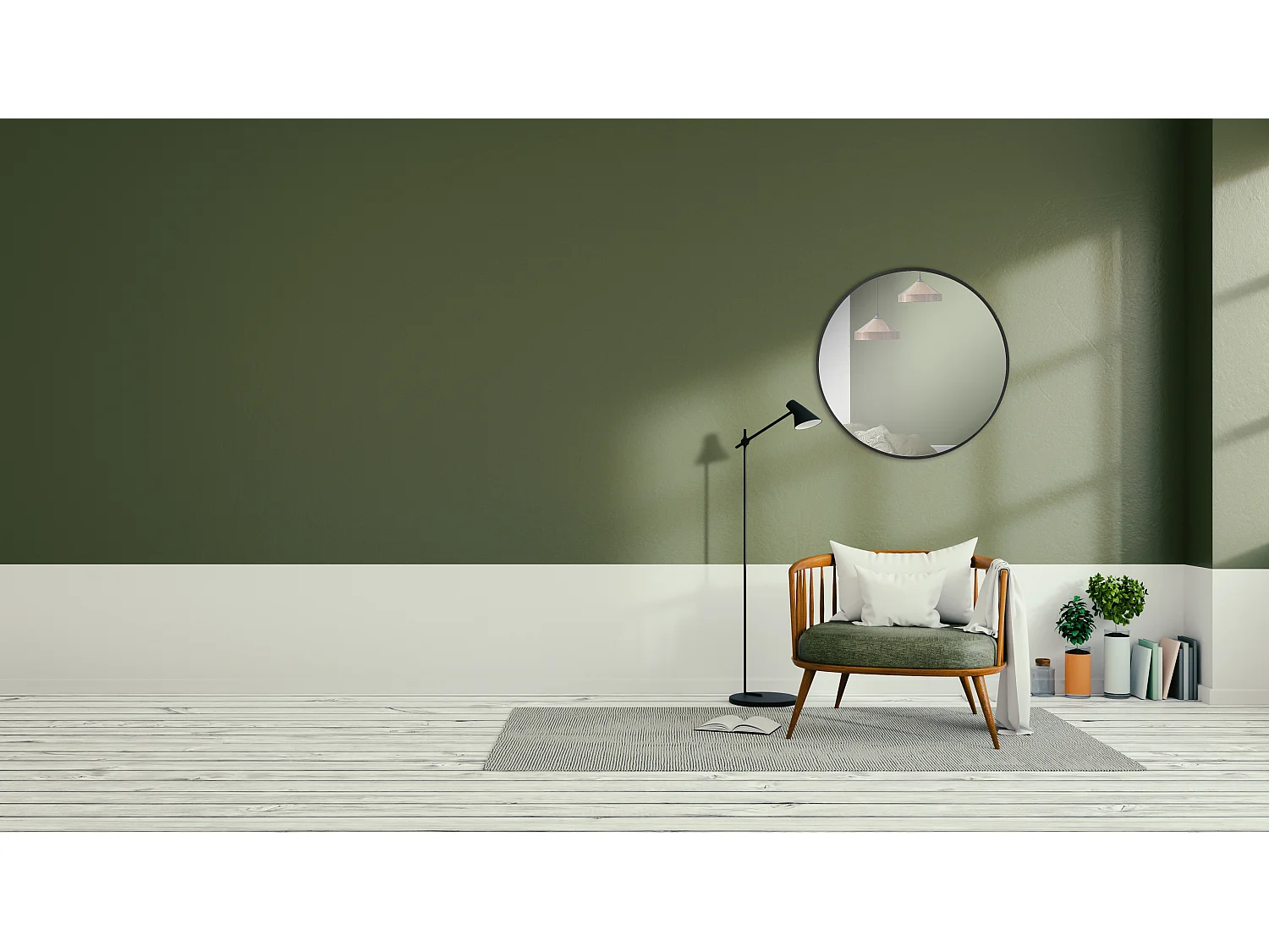 Miroir rond contours fins 80x80cm