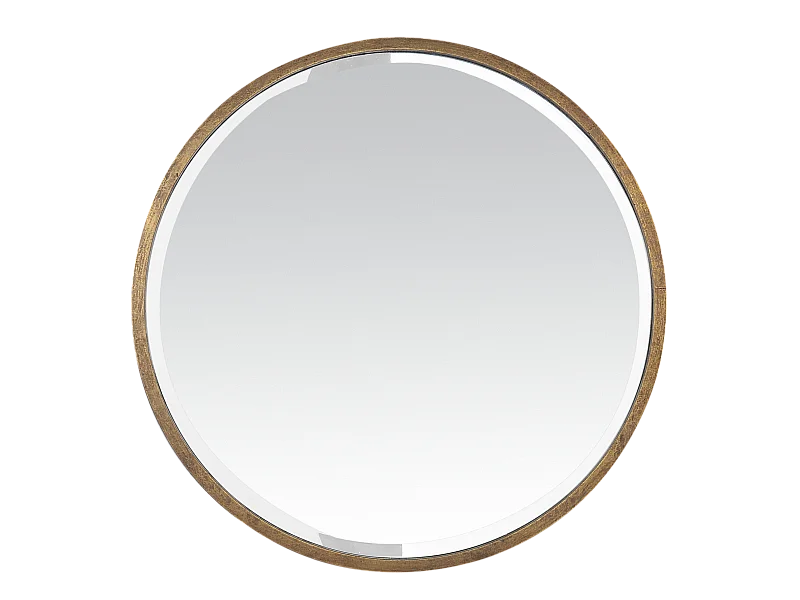 Miroir biseauté rond métal 60x60cm