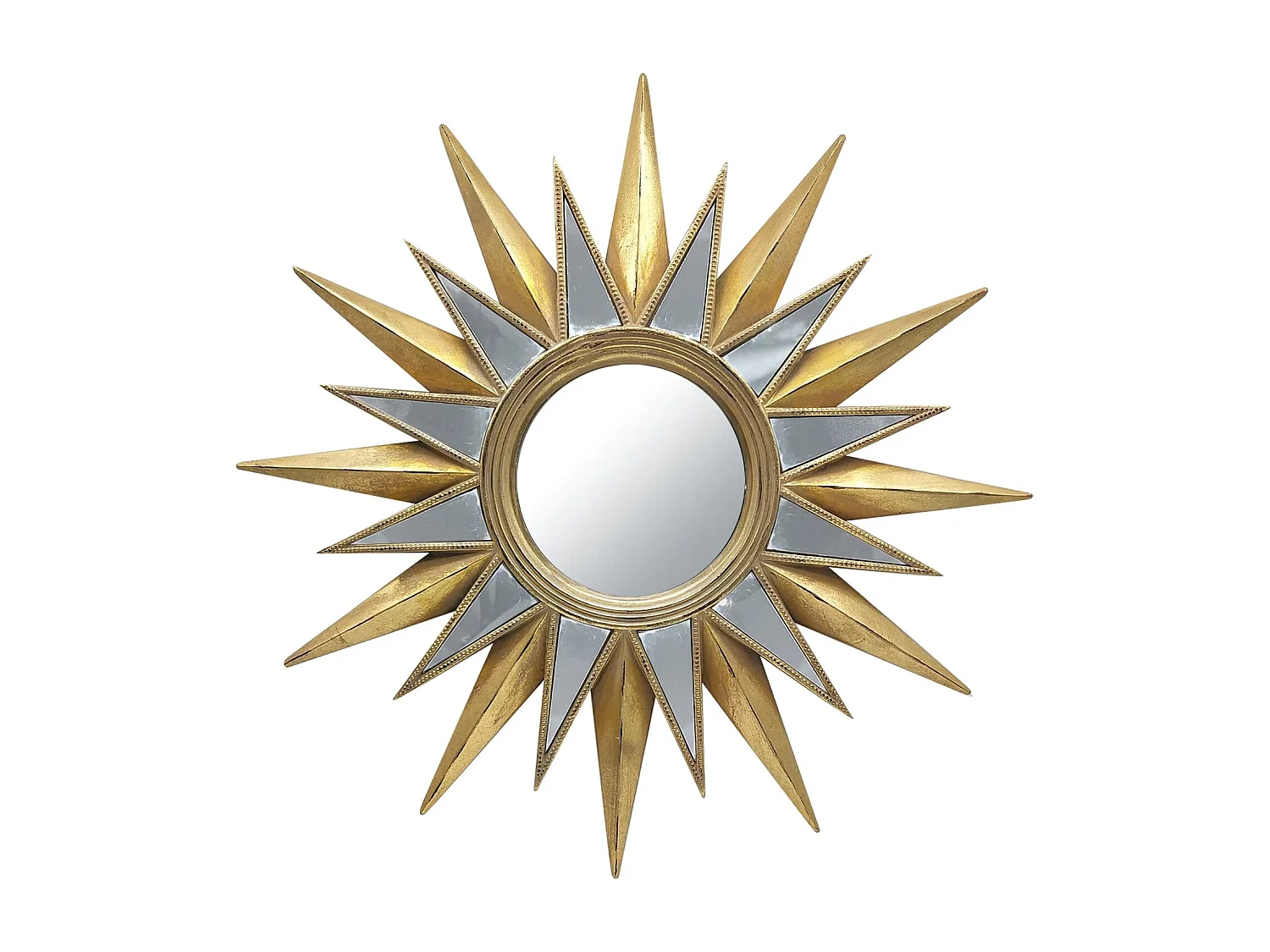Miroir doré en forme d'étoile 40,5cm