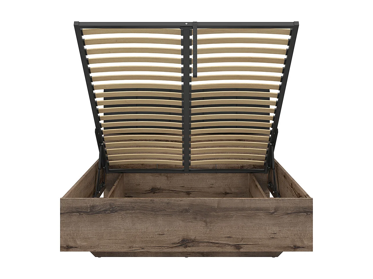 Letto con contenitore con base Romane marrone 140x200