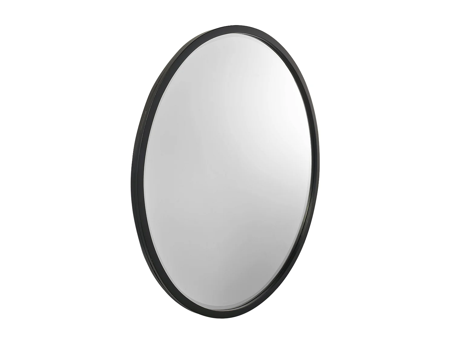 Miroir biseauté rond métal 60x60cm