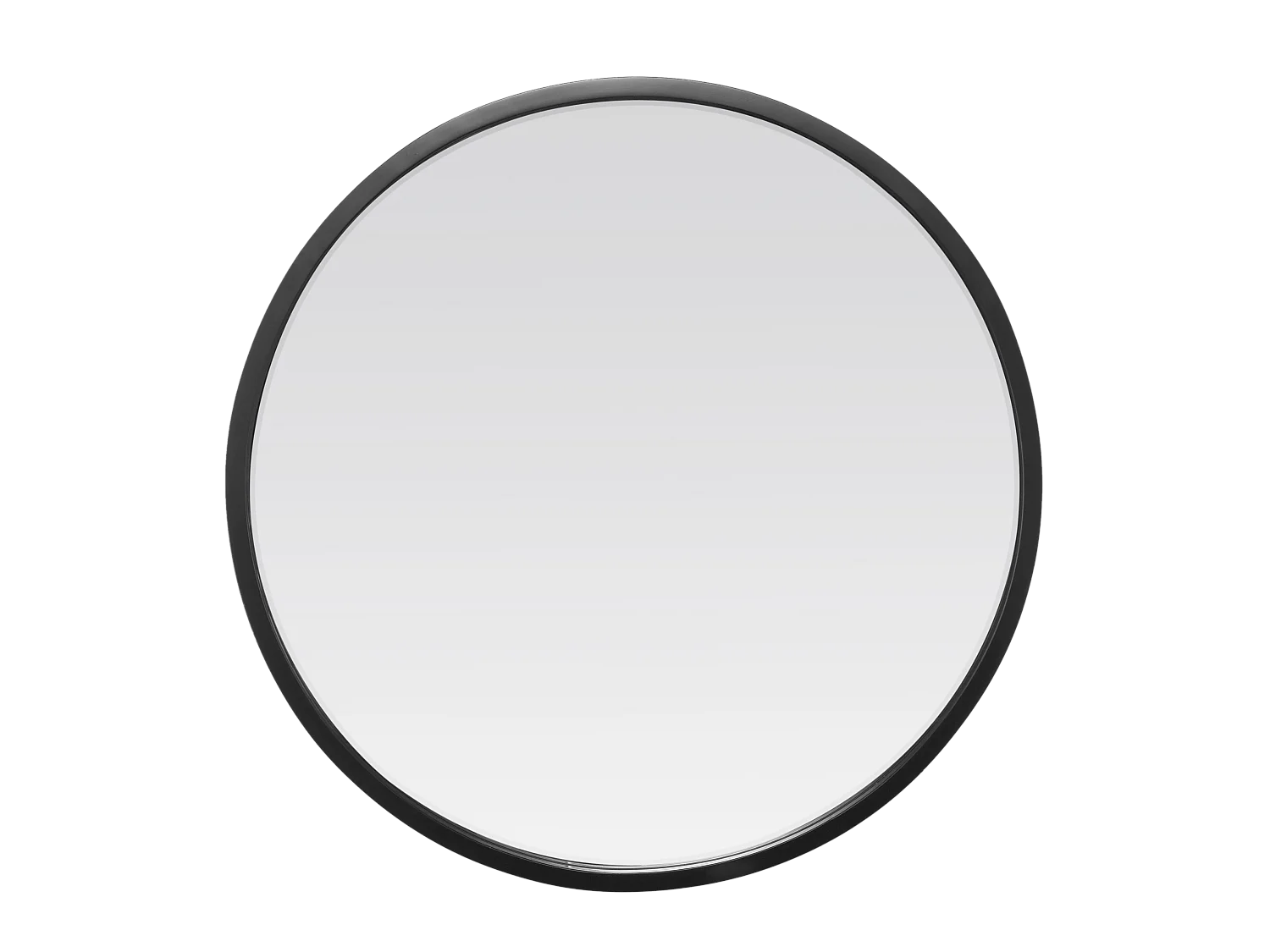 Miroir biseauté rond métal 60x60cm