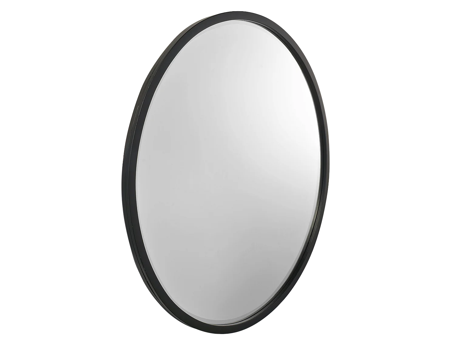 Miroir biseauté rond métal 60x60cm