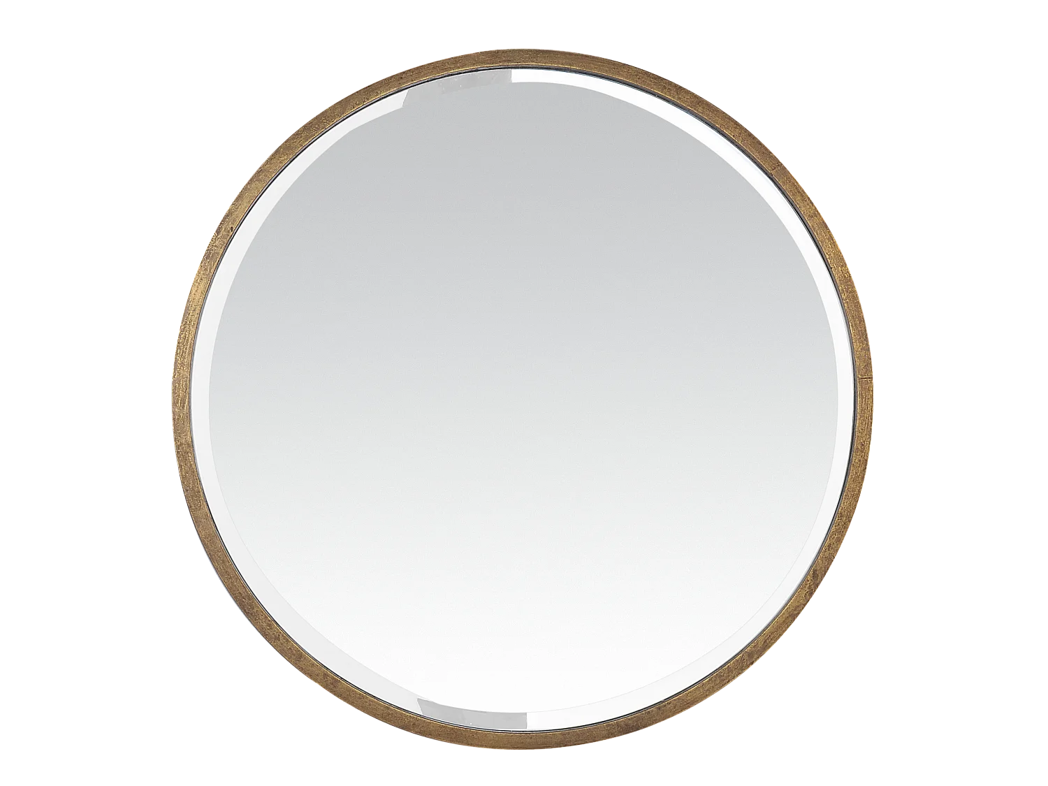 Miroir biseauté rond doré 80x80cm