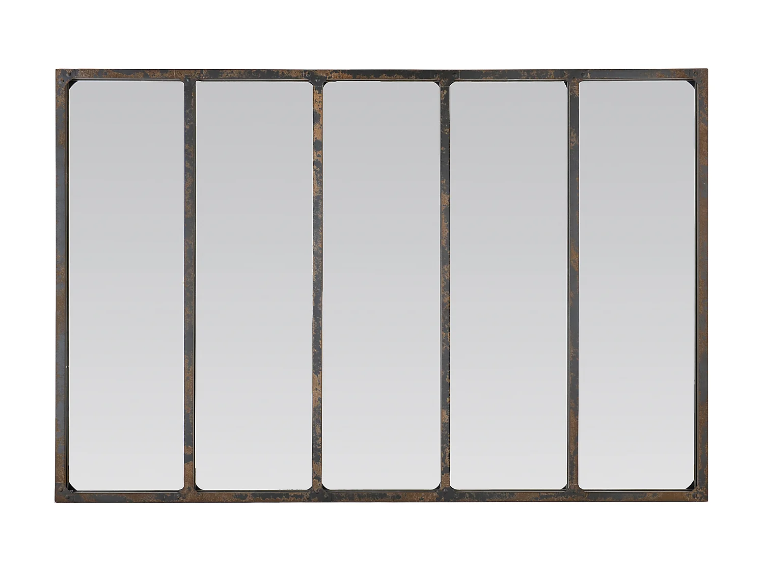 Miroir industriel avec rivets 137x90cm