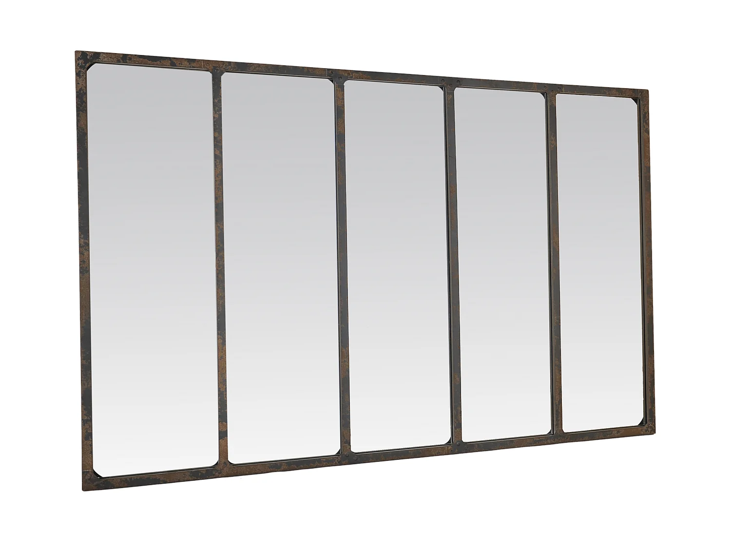 Miroir industriel avec rivets 137x90cm