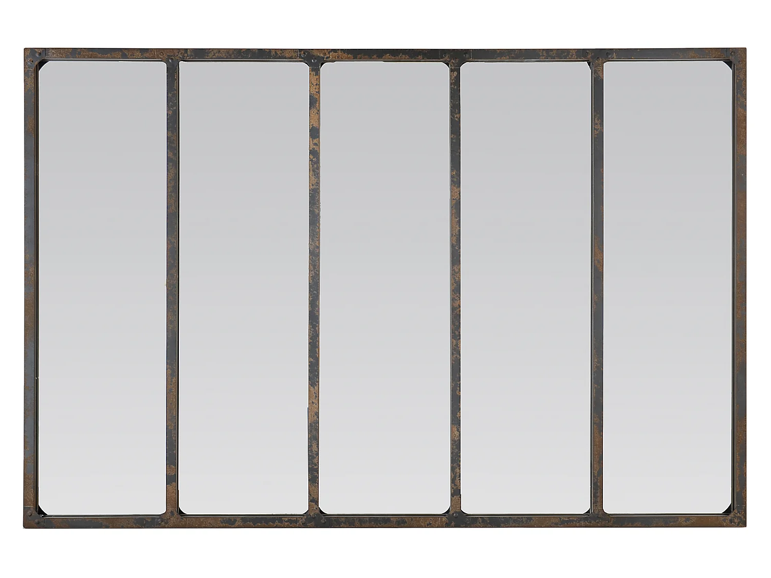 Miroir industriel avec rivets 137x90cm