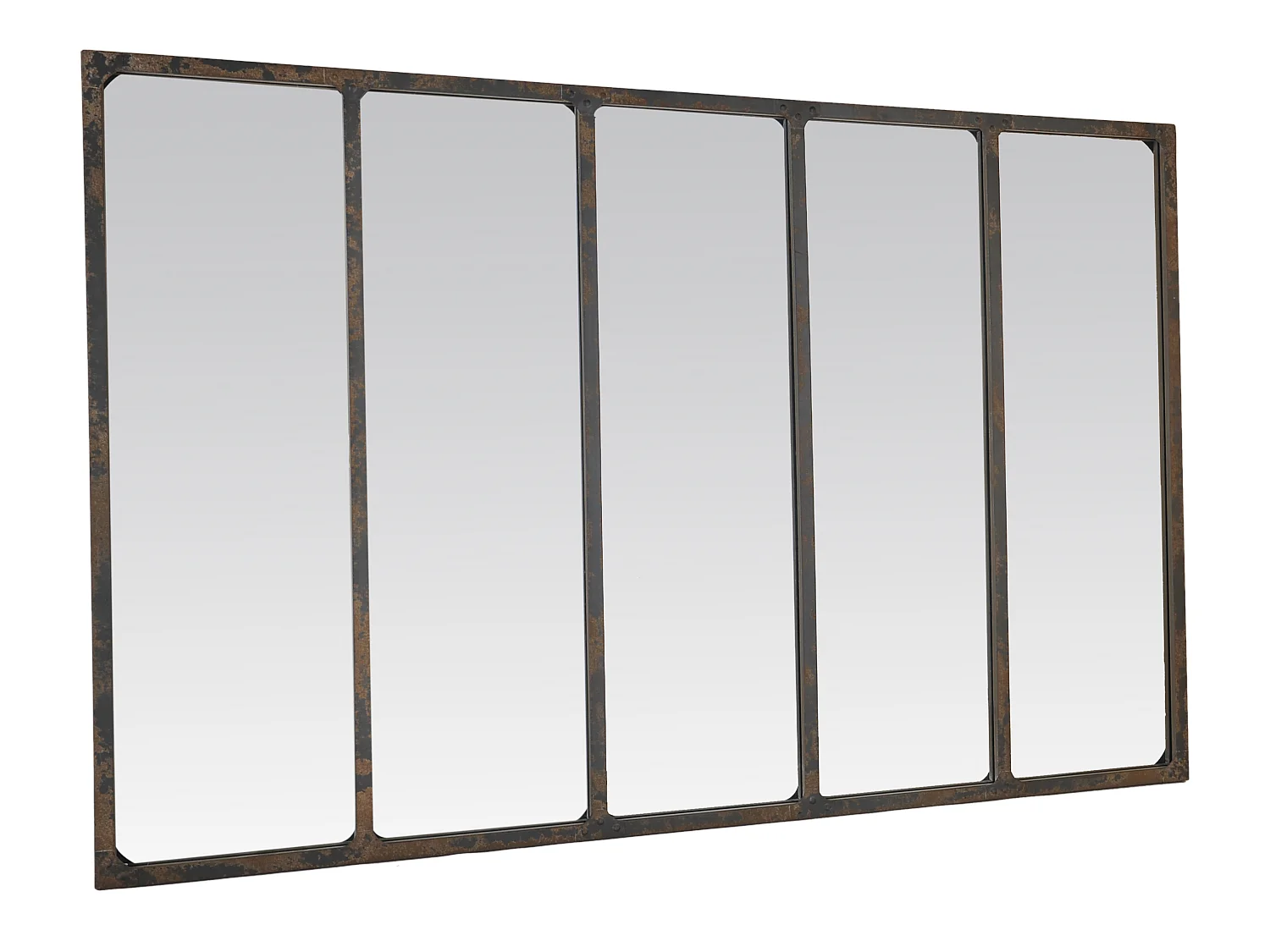 Miroir industriel avec rivets 137x90cm