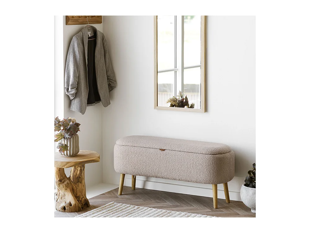 Elsa Sitzbank mit Aufbewahrung beige.