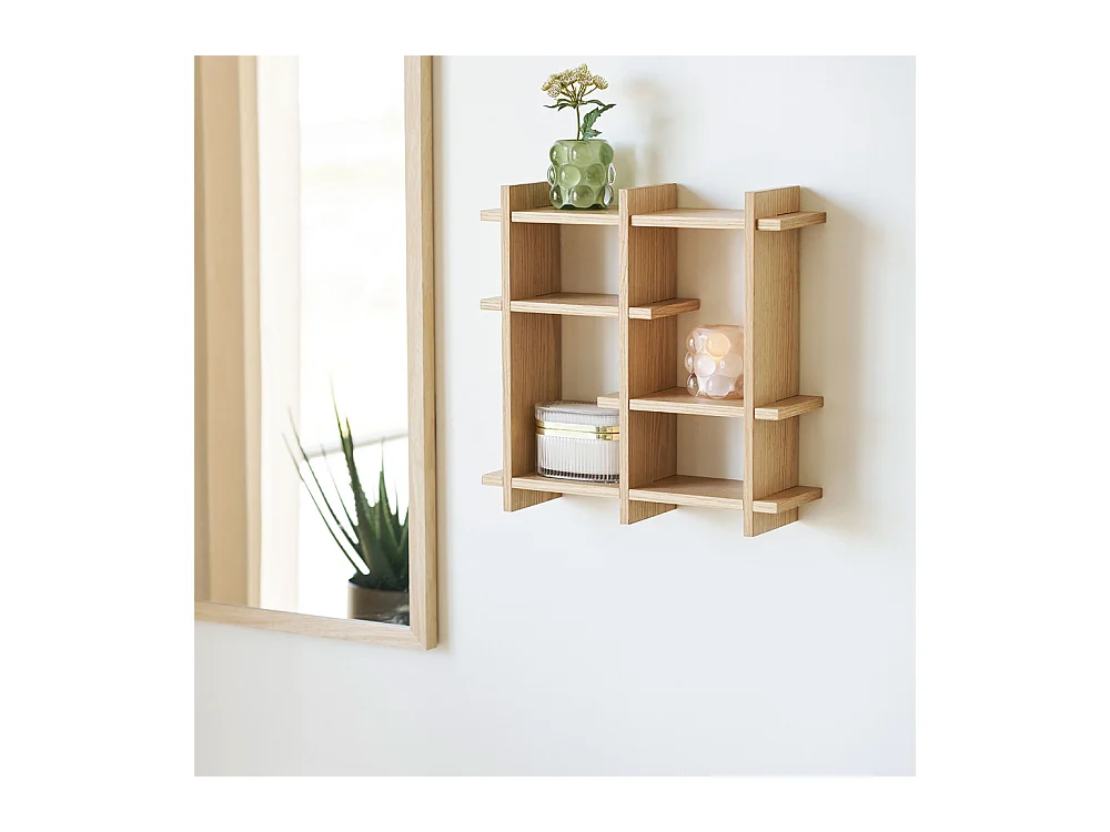 Olsberg - Étagère murale en bois 40x40cm - Bois clair