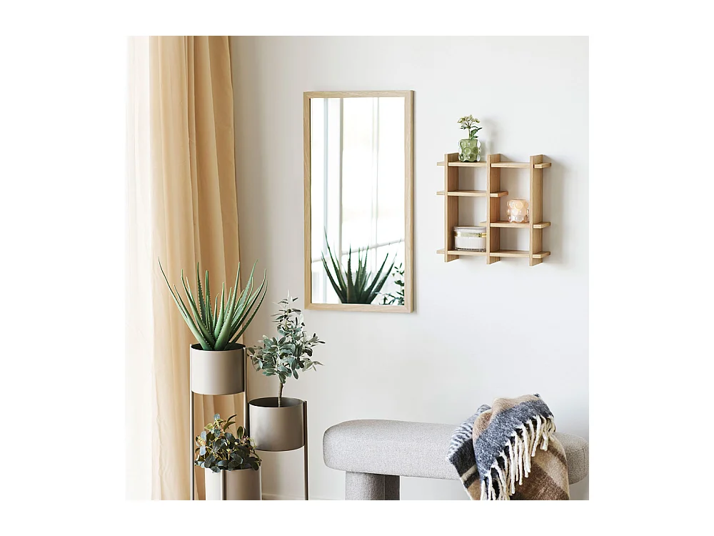 Olsberg - Étagère murale en bois 40x40cm - Bois clair