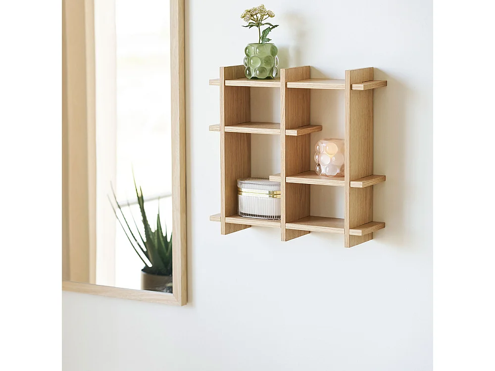 Olsberg - Étagère murale en bois 40x40cm - Bois clair