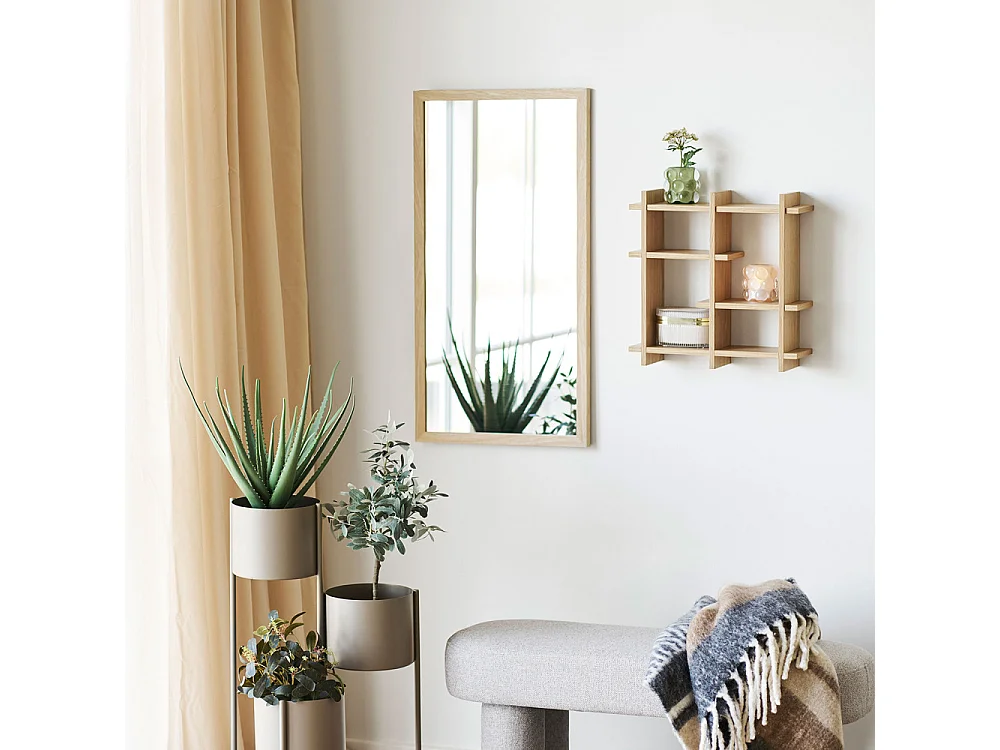 Olsberg - Étagère murale en bois 40x40cm - Bois clair