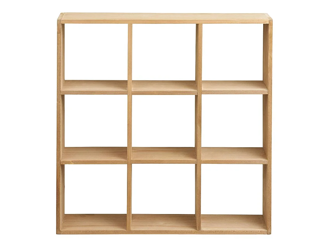 Ona étagère murale, porte‑tasses 9 tablettes pin.