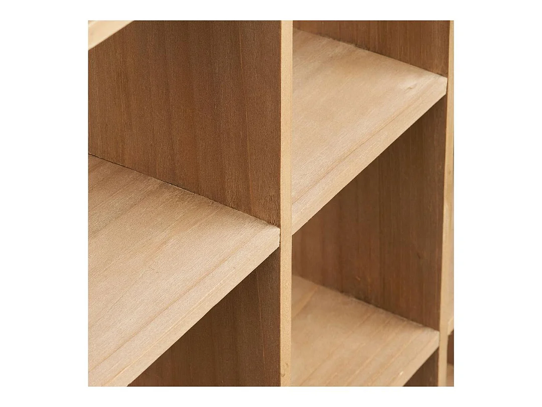 Ona étagère murale, porte‑tasses 9 tablettes pin.