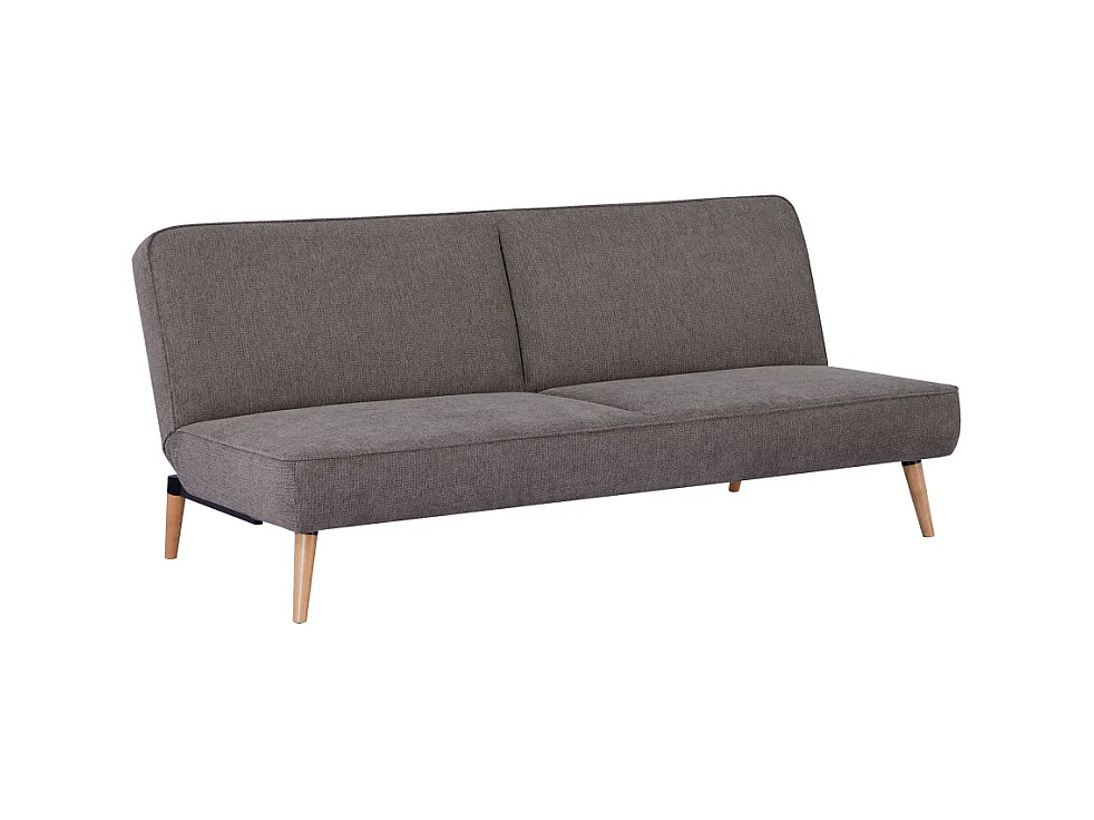 Swan - Canapé convertible 3,5 places en tissu - Marron