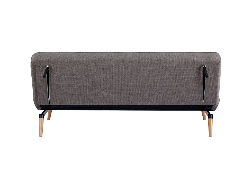 Swan - Canapé convertible 3,5 places en tissu - Marron