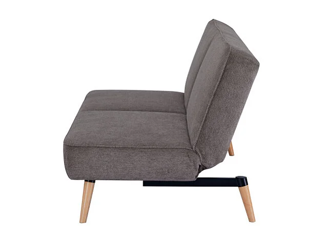 Swan - Canapé convertible 3,5 places en tissu - Marron