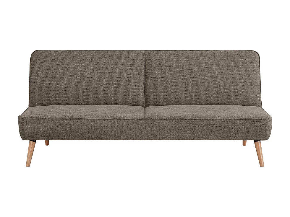 Swan - Canapé convertible 3,5 places en tissu - Marron