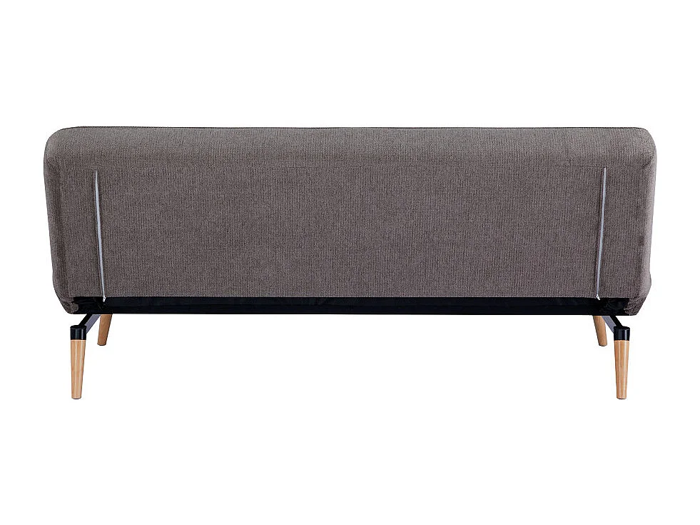 Swan - Canapé convertible 3,5 places en tissu - Marron