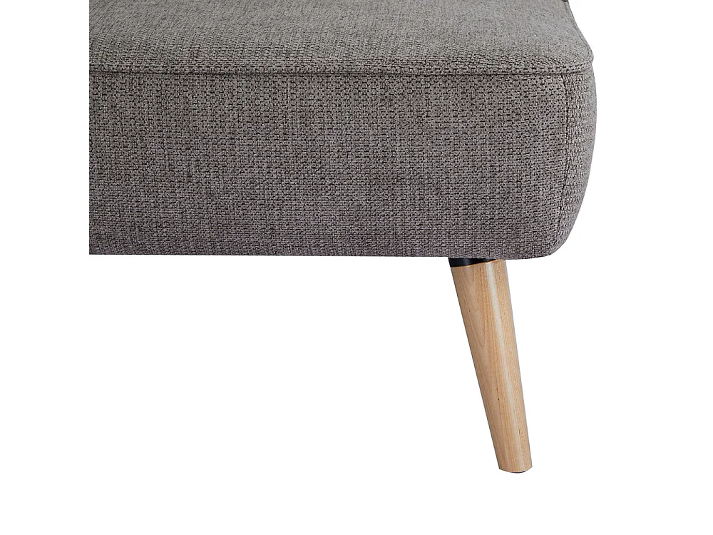 Swan - Canapé convertible 3,5 places en tissu - Marron