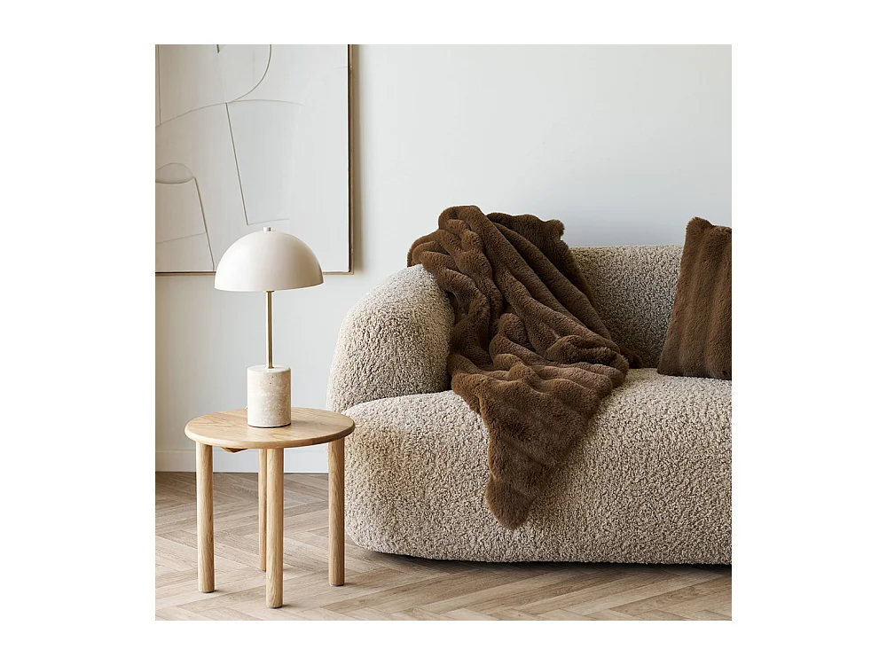 Iselin Couchtisch Beistelltisch Ø40cm Eiche.