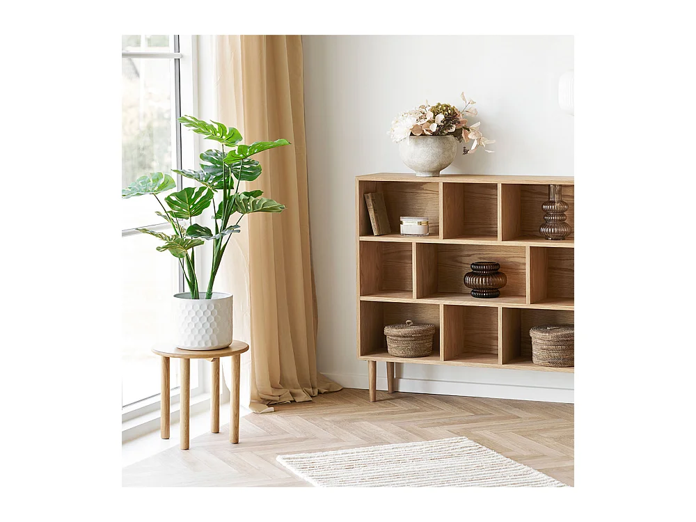 Iselin Couchtisch Beistelltisch Ø40cm Eiche.