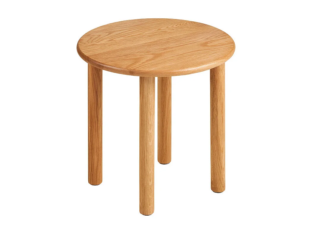 Jena - Table d'appoint ronde en bois ø40cm - Bois clair