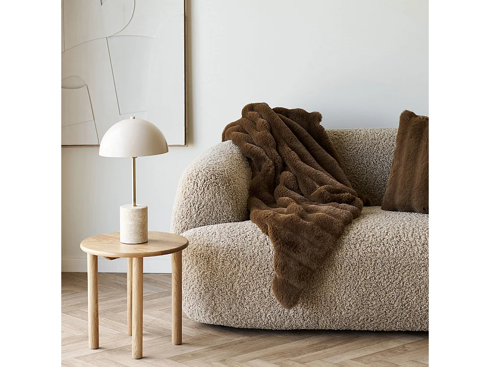 Jena - Table d'appoint ronde en bois ø40cm - Bois clair