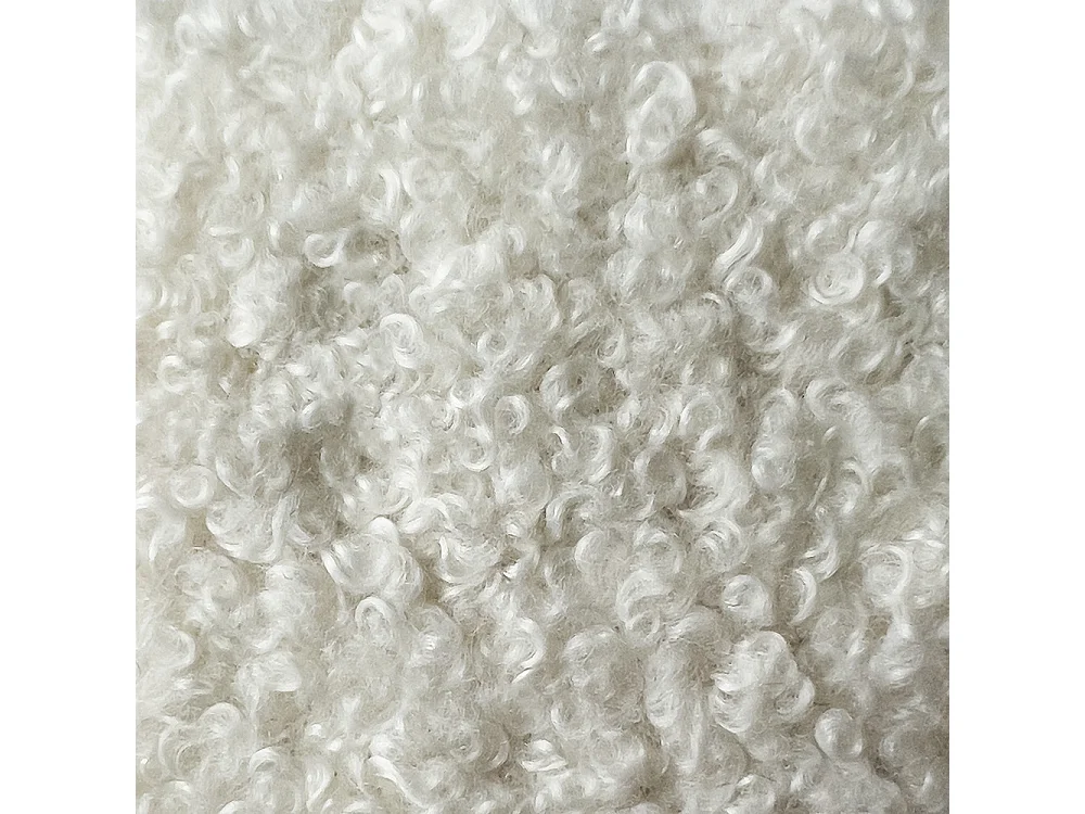 Mio - Fauteuil en tissu bouclette - Blanc