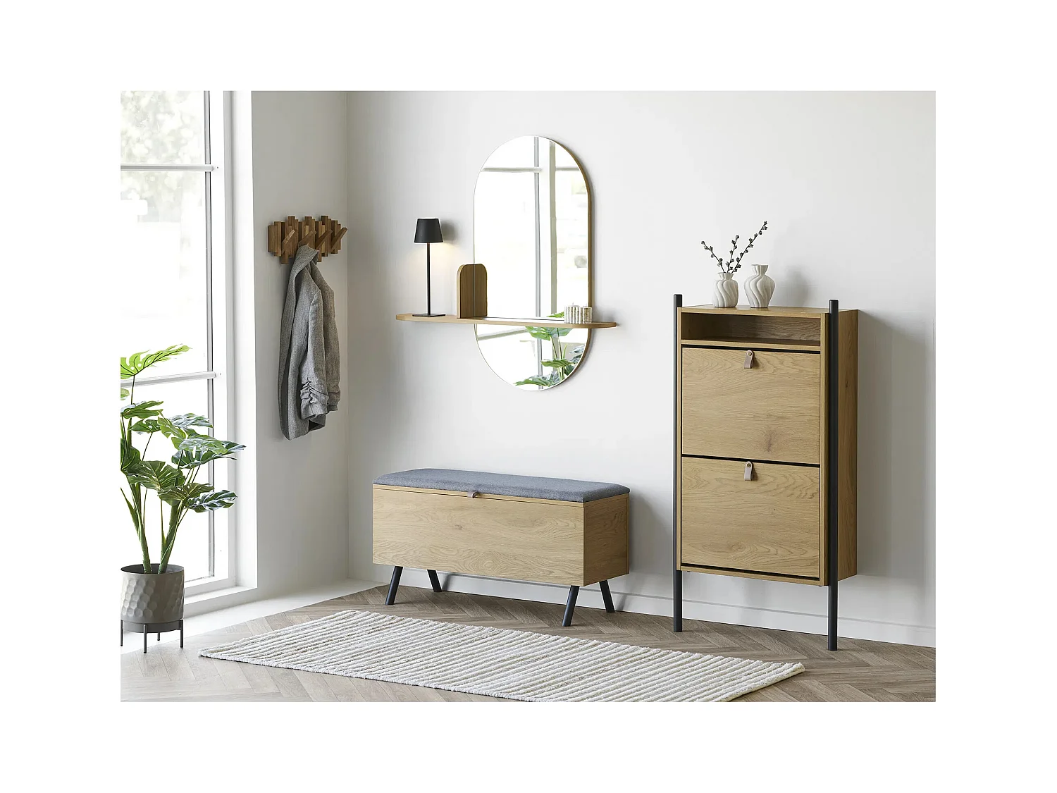 Elna Spiegel 1 Ebene EichenDekor.