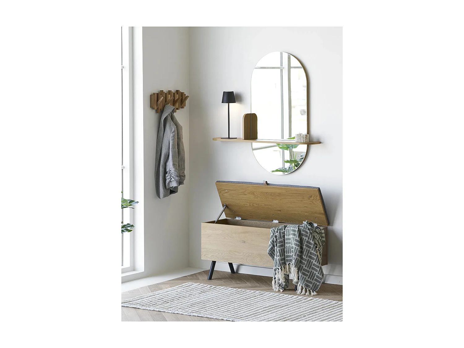 Elna Spiegel 1 Ebene EichenDekor.