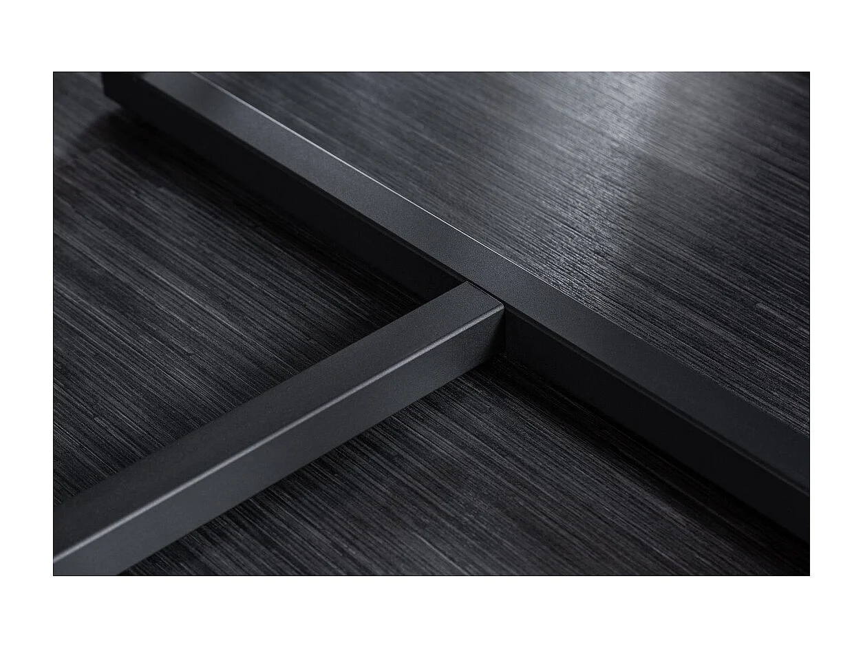 Table de salle à manger SIRAVA – Rectangulaire 200 cm – Effet marbre blanc et structure métal