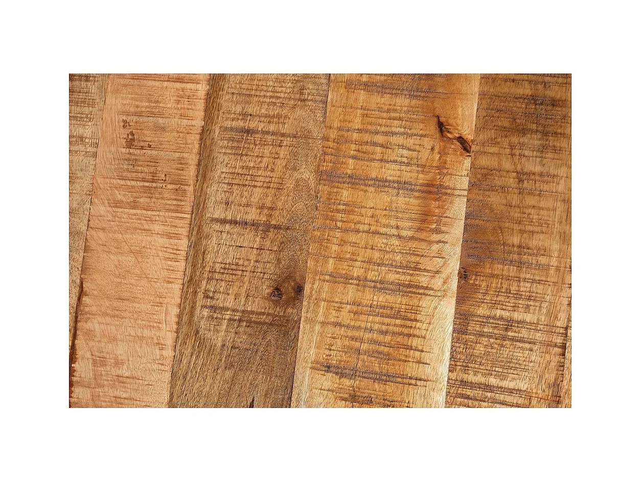 Table de salle à manger LODEN – Bois massif de manguier verni – 200 cm – Style industriel