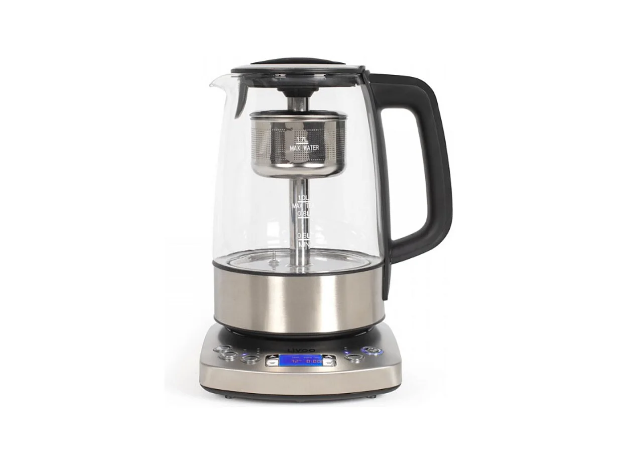 Livoo Bouilloire sans fil 1.7l 2000w verre/gris - DOD209