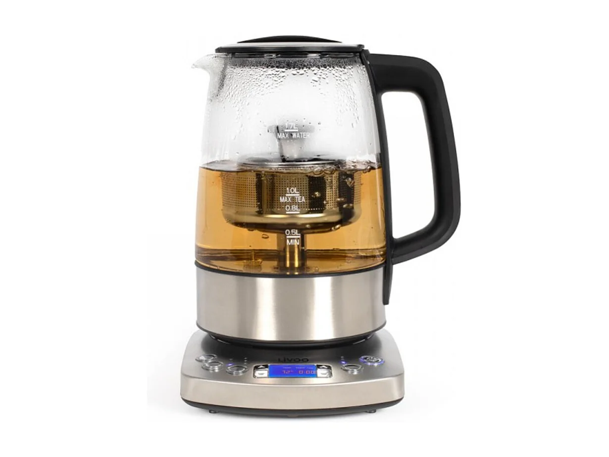 Livoo Bouilloire sans fil 1.7l 2000w verre/gris - DOD209