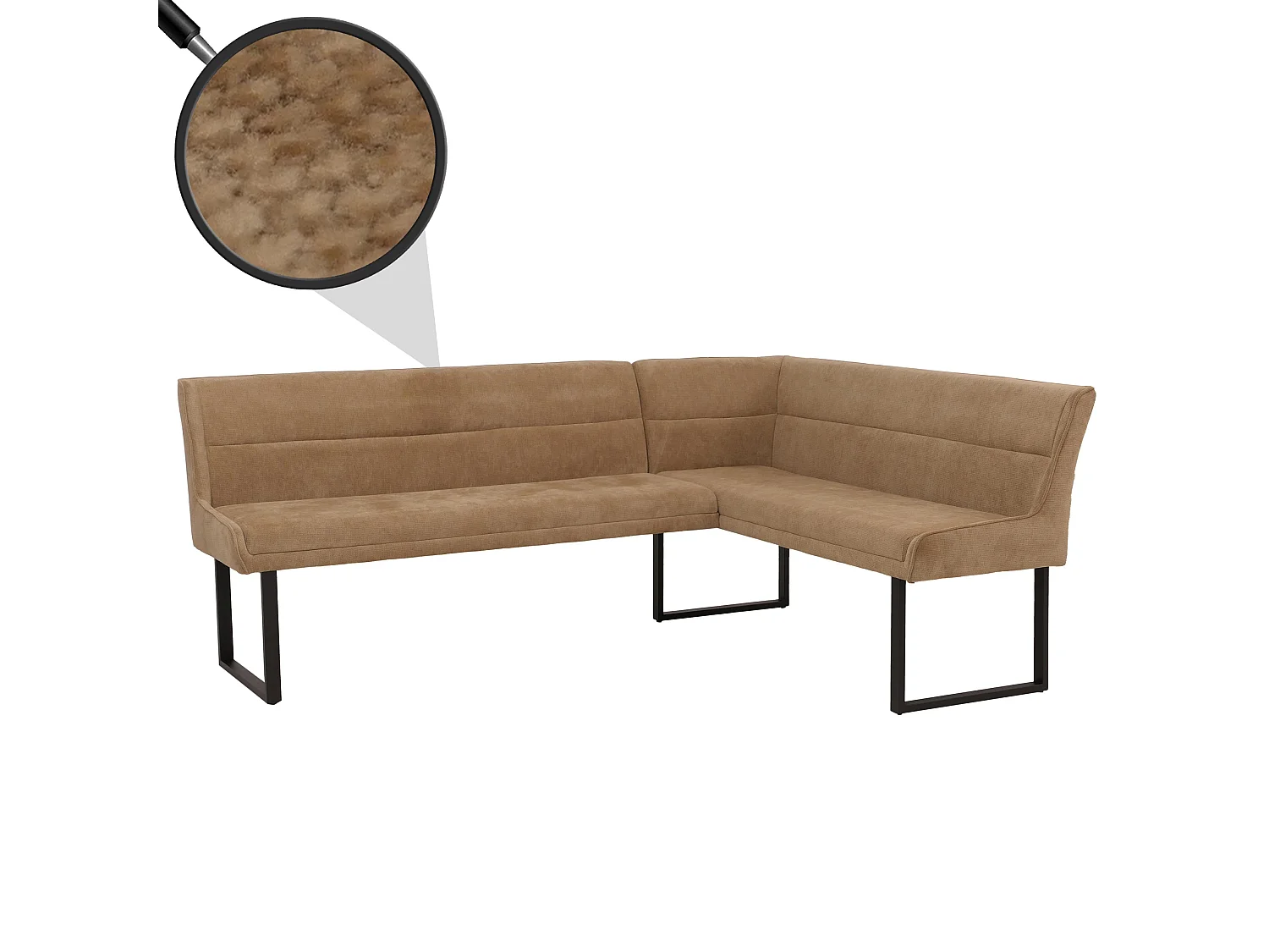 Ławka narożna MCW-O81,  jasnobrązowa