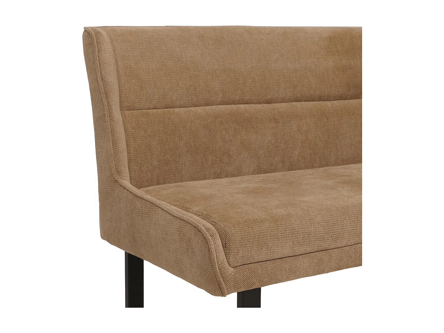 Panca angolare MCW-O81, sala da pranzo, stoffa ciniglia/tessuto Öko-Tex (310 g/m²) metallo 159 x 210 cm ~ marrone chiaro