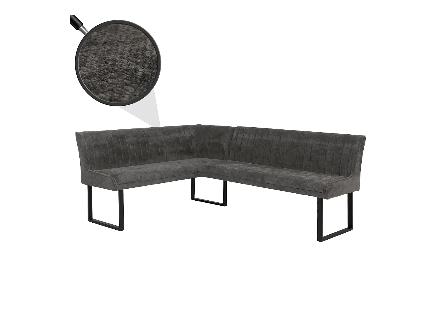 Ławka narożna MCW-O82,  ciemnoszary