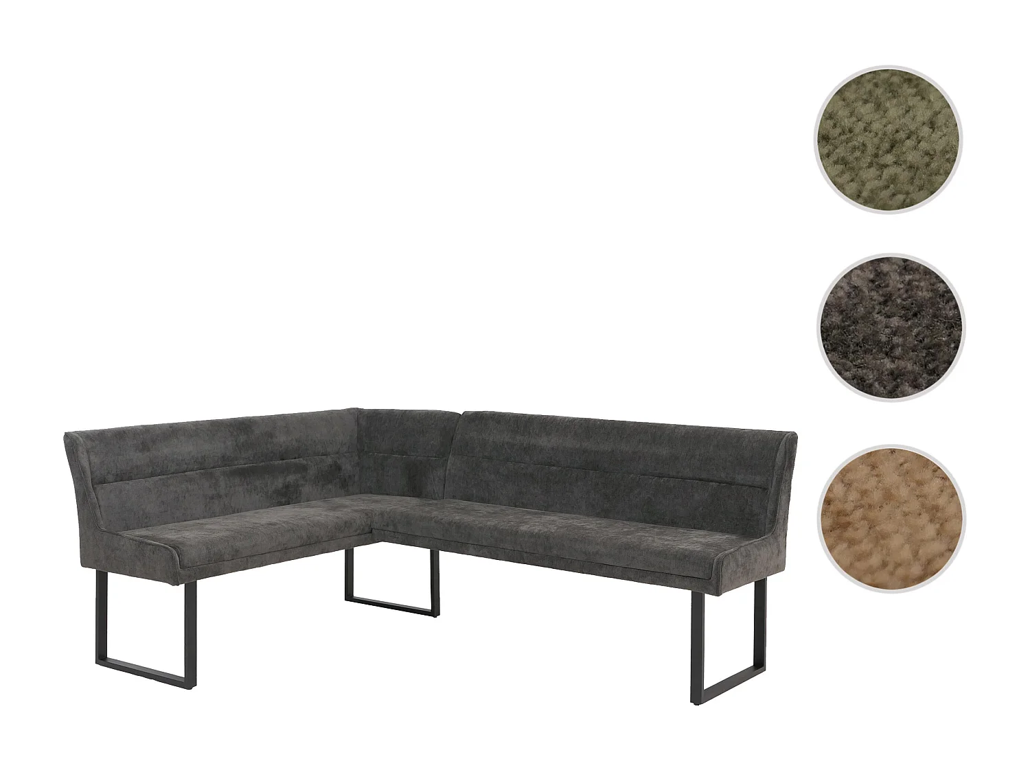 Ławka narożna MCW-O81,  ciemnoszary