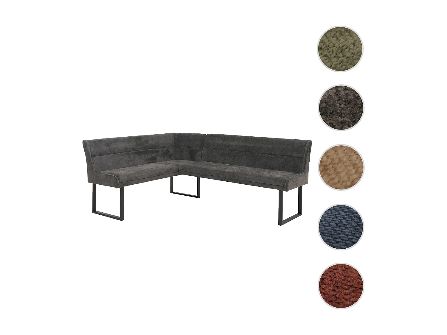 Corner bench MCW-O81,  dark grey