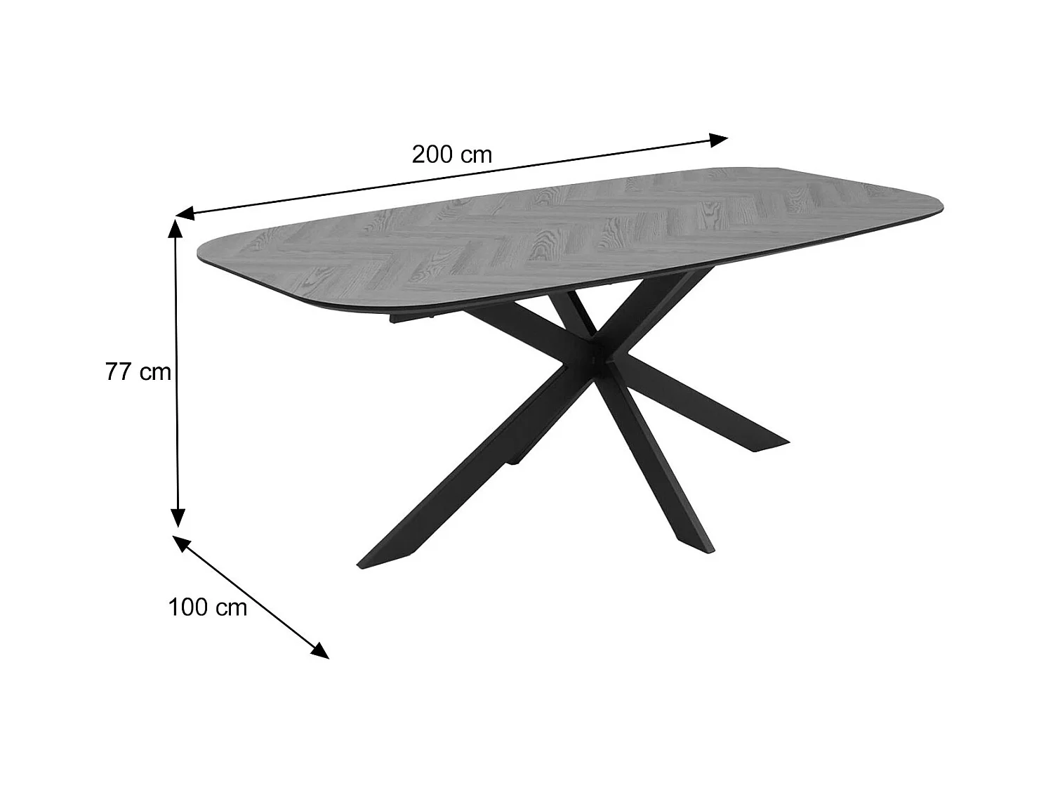 Eettafel MCW-O56,  licht eikenlook
