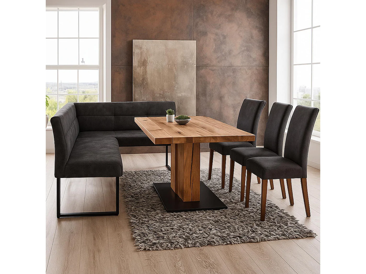 Eckbank MCW-O81, Dunkelgrau