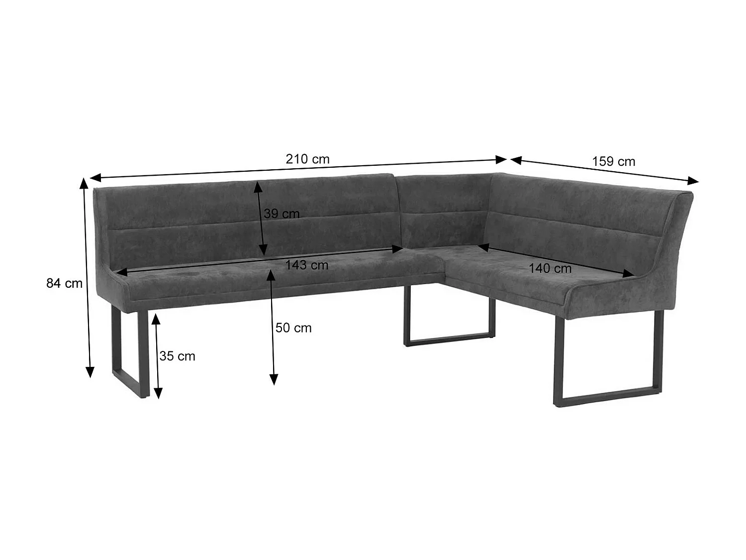 Eckbank MCW-O81, Grün