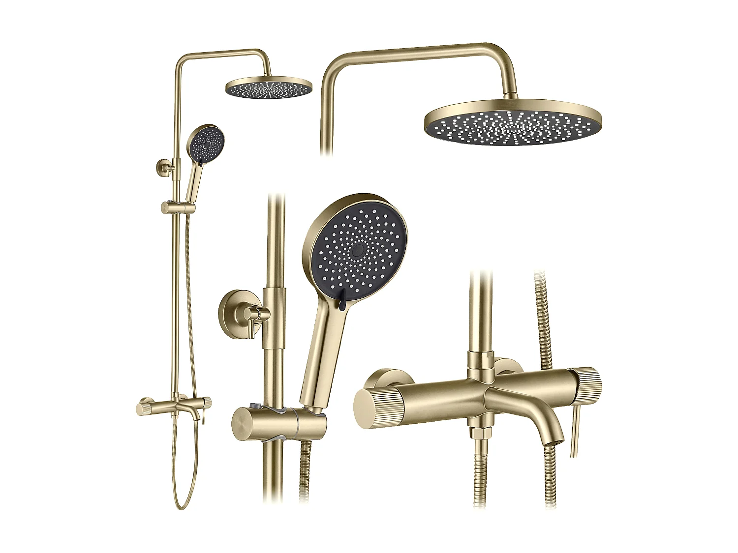 Kit De Douche Rea Lungo Stripe Brush Gold