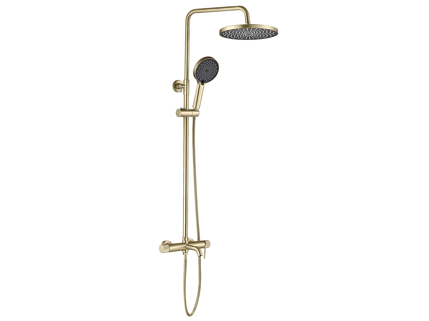 Rea shower set Lungo Stripe Brush Gold