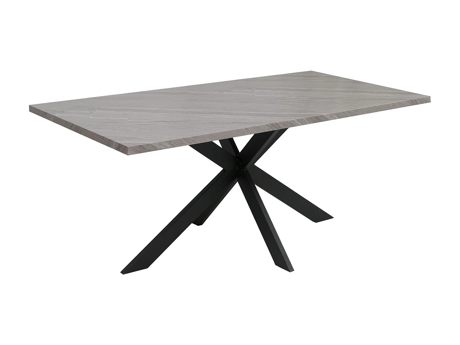 Esszimmertisch MCW-O55, Marmor-Optik grau